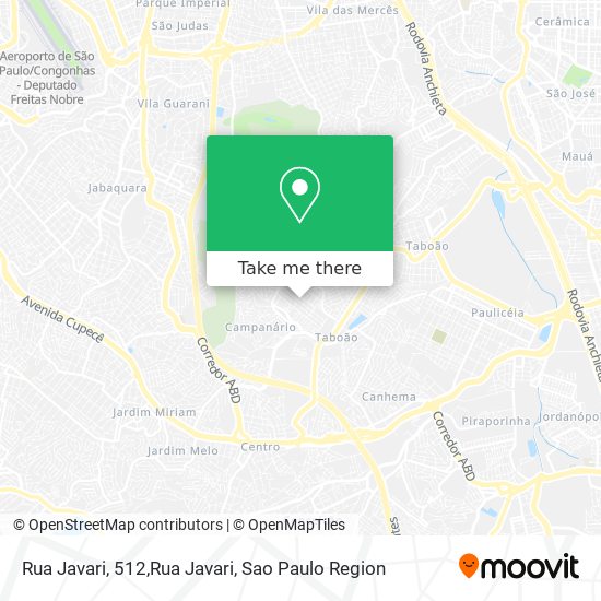 Mapa Rua Javari, 512,Rua Javari