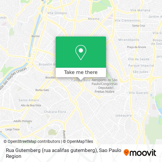 Mapa Rua Gutemberg (rua acalifas gutemberg)