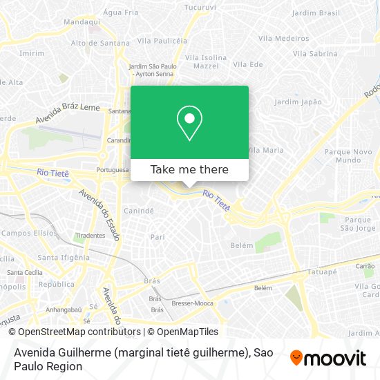 Avenida Guilherme (marginal tietê guilherme) map