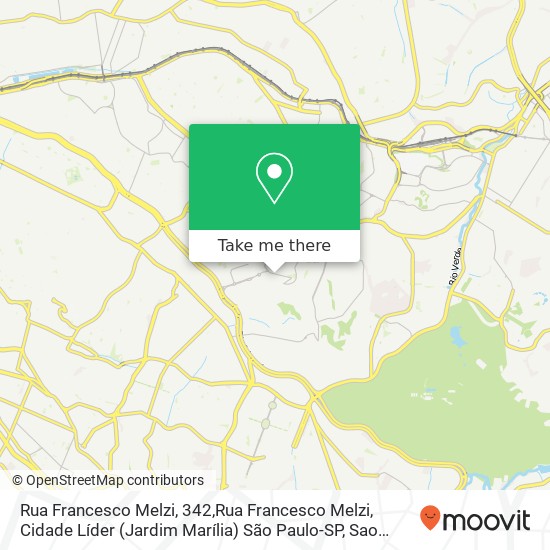 Mapa Rua Francesco Melzi, 342,Rua Francesco Melzi, Cidade Líder (Jardim Marília) São Paulo-SP