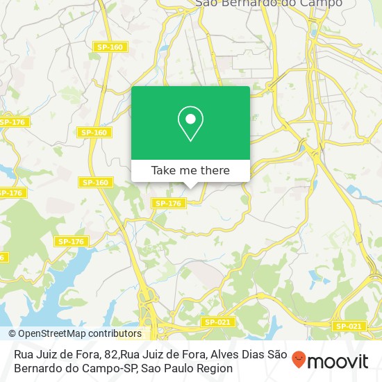 Mapa Rua Juiz de Fora, 82,Rua Juiz de Fora, Alves Dias São Bernardo do Campo-SP