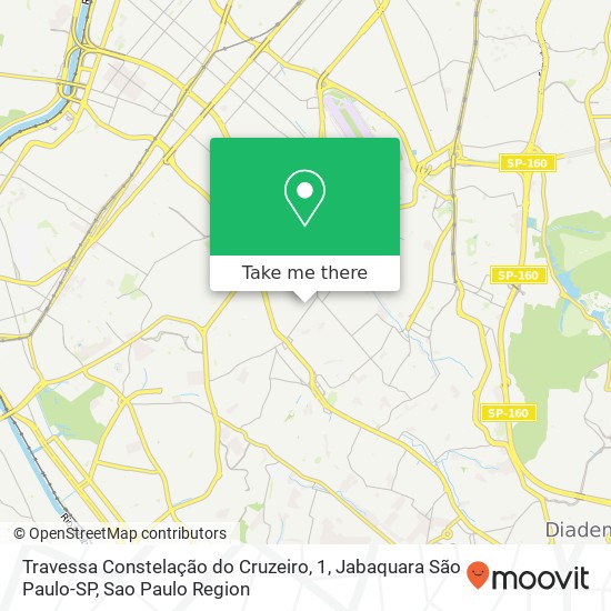Travessa Constelação do Cruzeiro, 1, Jabaquara São Paulo-SP map