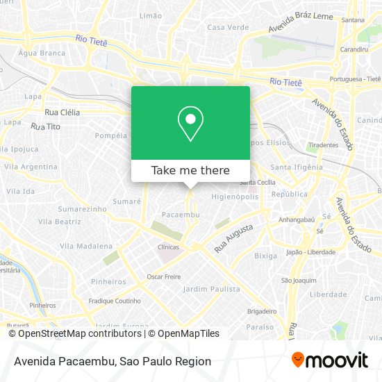 Avenida Pacaembu map