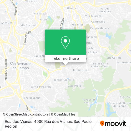 Mapa Rua dos Vianas, 4000,Rua dos Vianas