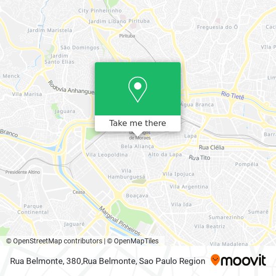 Mapa Rua Belmonte, 380,Rua Belmonte