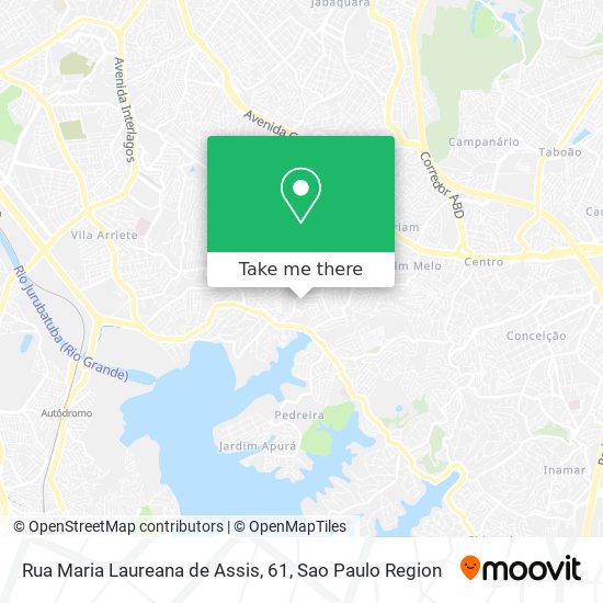 Mapa Rua Maria Laureana de Assis, 61