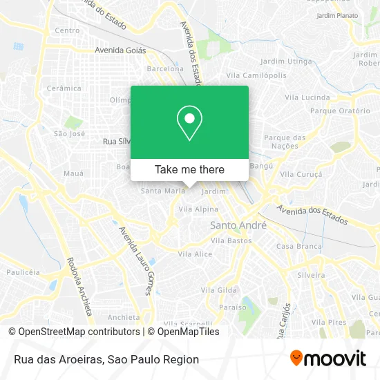 Rua das Aroeiras map