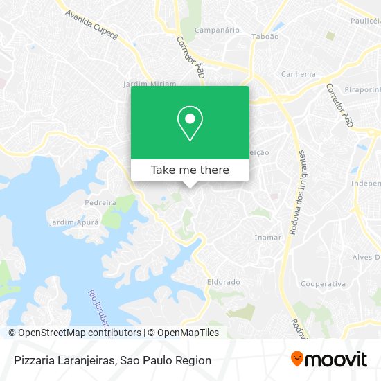 Mapa Pizzaria Laranjeiras