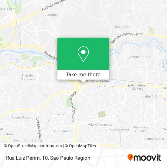 Mapa Rua Luiz Perim, 10