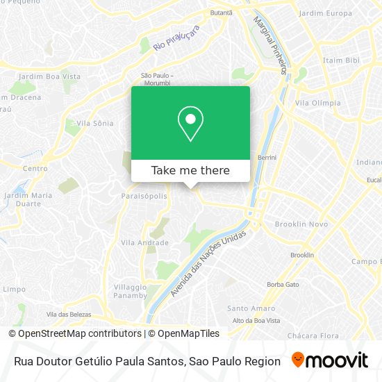 Mapa Rua Doutor Getúlio Paula Santos