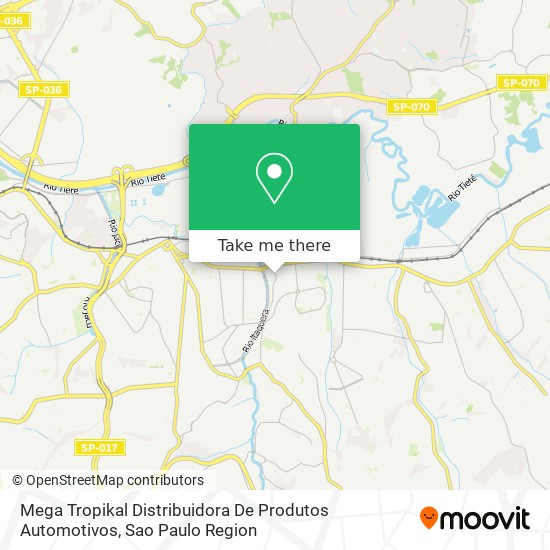 Mega Tropikal Distribuidora De Produtos Automotivos map