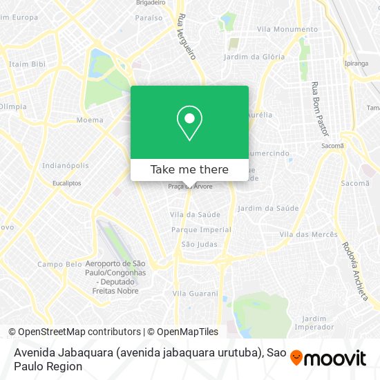 Avenida Jabaquara (avenida jabaquara urutuba) map