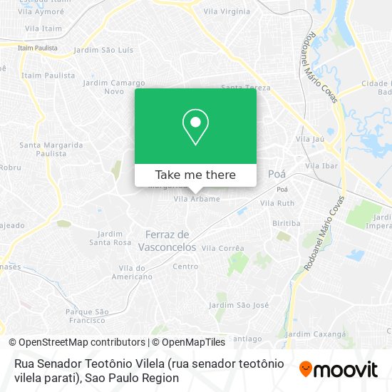 Rua Senador Teotônio Vilela (rua senador teotônio vilela parati) map