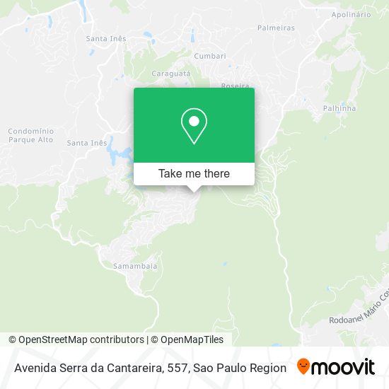Avenida Serra da Cantareira, 557 map