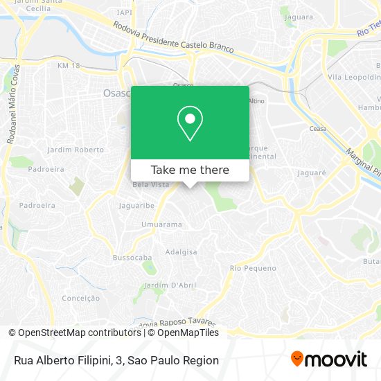 Rua Alberto Filipini, 3 map