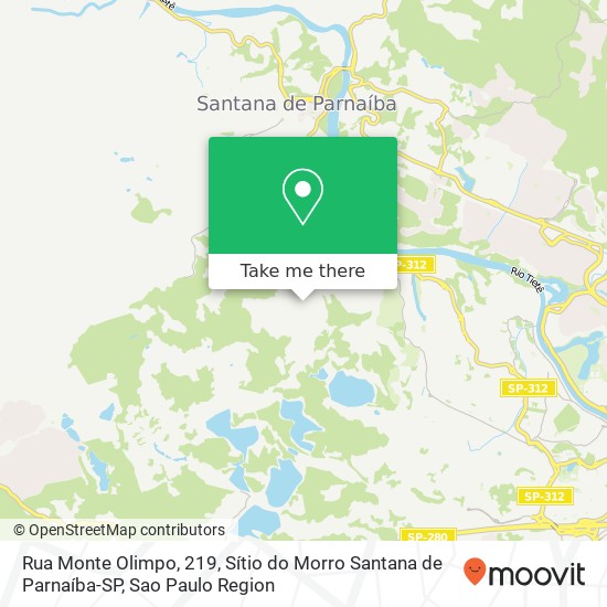 Mapa Rua Monte Olimpo, 219, Sítio do Morro Santana de Parnaíba-SP