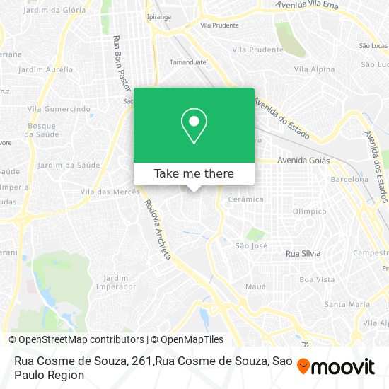 Mapa Rua Cosme de Souza, 261,Rua Cosme de Souza