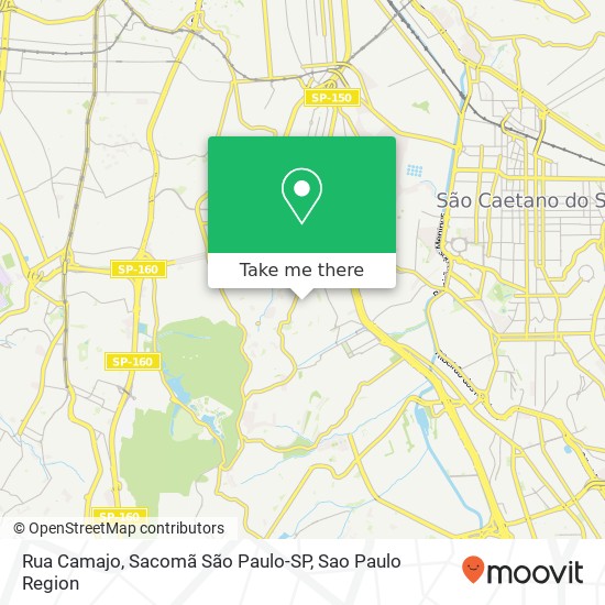 Mapa Rua Camajo, Sacomã São Paulo-SP