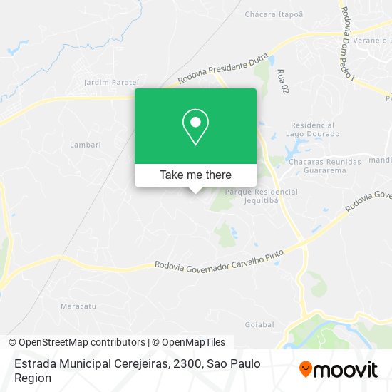 Estrada Municipal Cerejeiras, 2300, Guararema-SP map