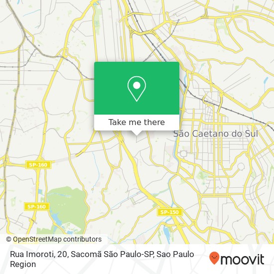 Mapa Rua Imoroti, 20, Sacomã São Paulo-SP