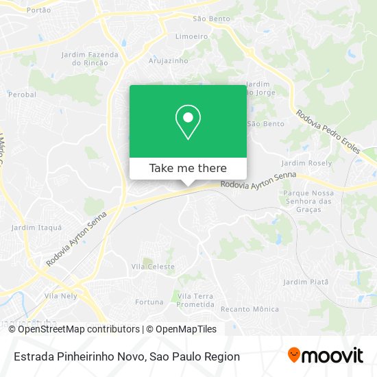 Mapa Estrada Pinheirinho Novo