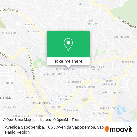 Mapa Avenida Sapopemba, 1065,Avenida Sapopemba