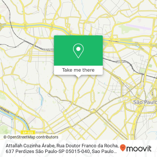 Attallah Cozinha Árabe, Rua Doutor Franco da Rocha, 637 Perdizes São Paulo-SP 05015-040 map