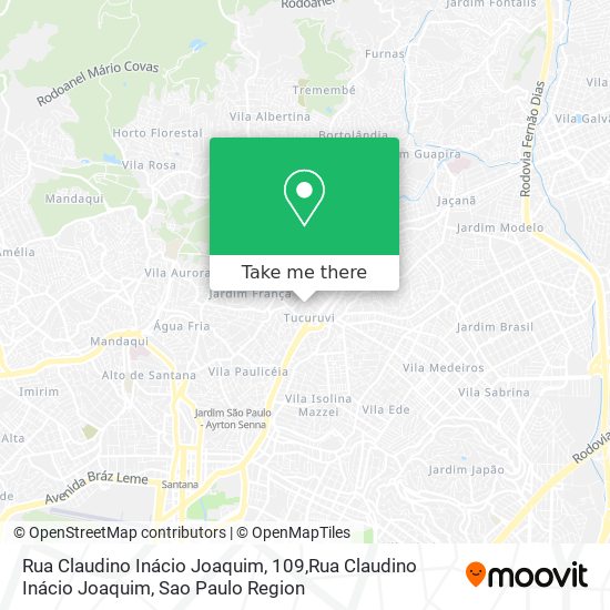 Mapa Rua Claudino Inácio Joaquim, 109,Rua Claudino Inácio Joaquim