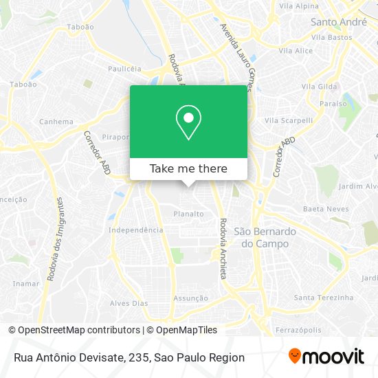 Mapa Rua Antônio Devisate, 235