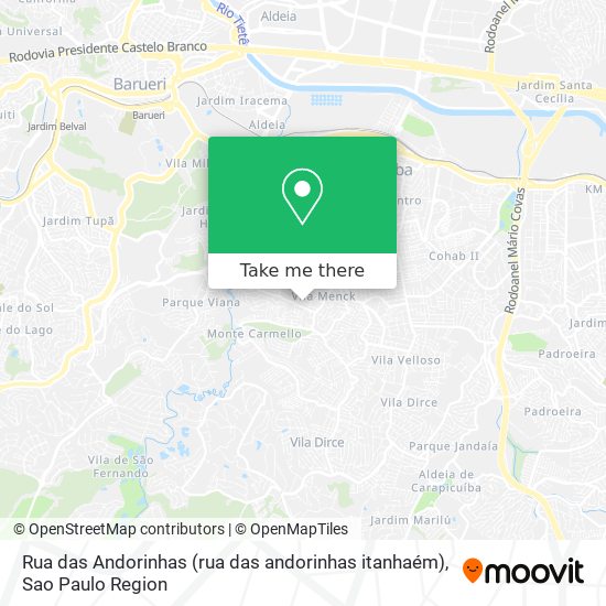 Rua das Andorinhas (rua das andorinhas itanhaém) map