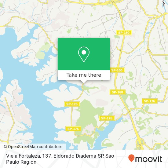 Mapa Viela Fortaleza, 137, Eldorado Diadema-SP