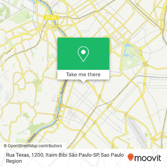 Mapa Rua Texas, 1200, Itaim Bibi São Paulo-SP