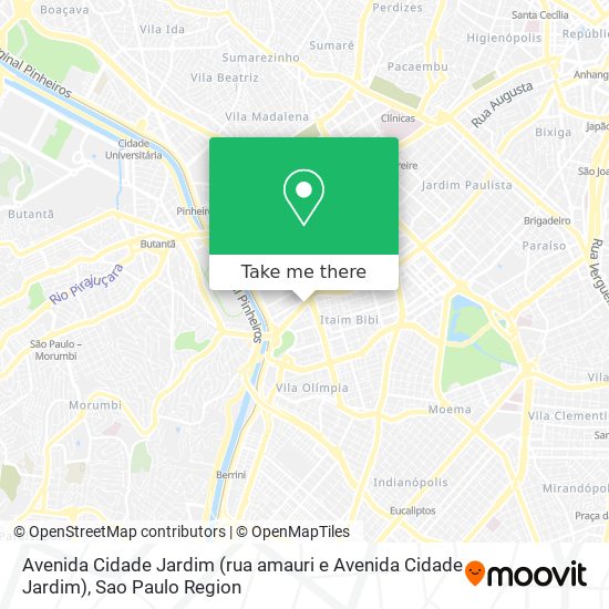 Avenida Cidade Jardim (rua amauri e Avenida Cidade Jardim) map