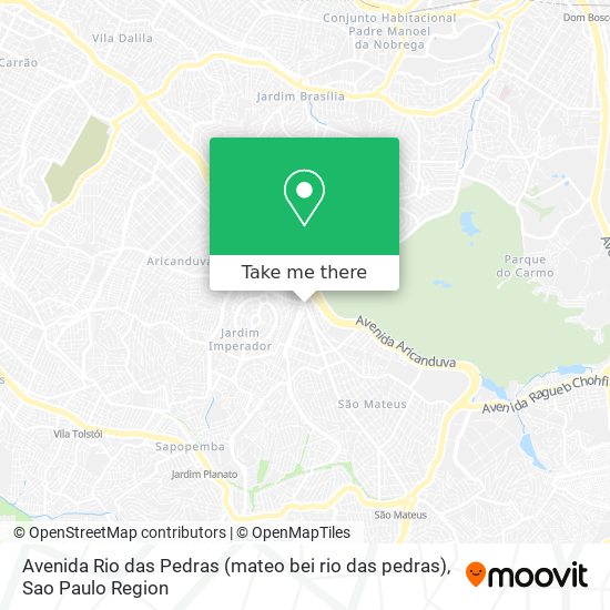 Mapa Avenida Rio das Pedras (mateo bei rio das pedras)