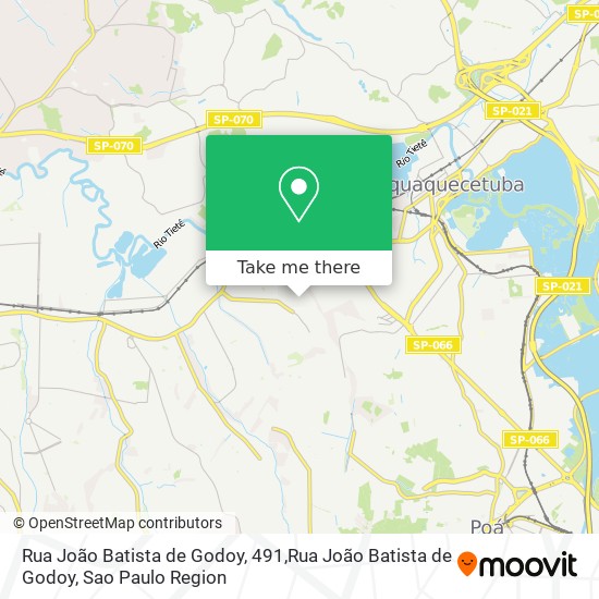 Mapa Rua João Batista de Godoy, 491,Rua João Batista de Godoy