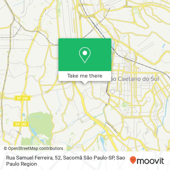 Mapa Rua Samuel Ferreira, 52, Sacomã São Paulo-SP