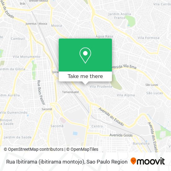 Rua Ibitirama (ibitirama montojo) map