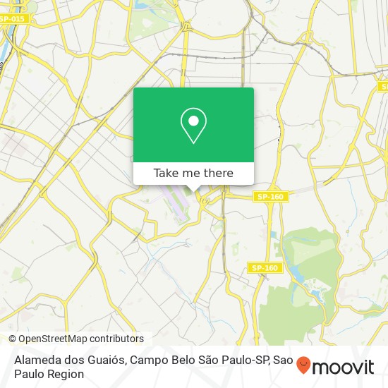 Alameda dos Guaiós, Campo Belo São Paulo-SP map