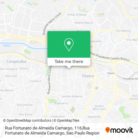 Mapa Rua Fortunato de Almeida Camargo, 116,Rua Fortunato de Almeida Camargo