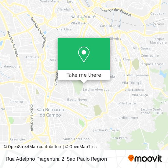 Mapa Rua Adelpho Piagentini, 2