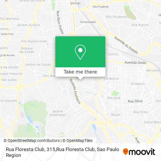 Mapa Rua Floresta Club, 315,Rua Floresta Club