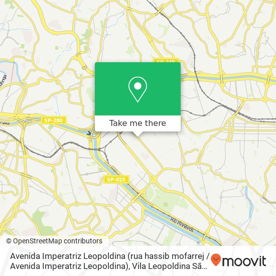 Avenida Imperatriz Leopoldina (rua hassib mofarrej / Avenida Imperatriz Leopoldina), Vila Leopoldina São Paulo-SP map