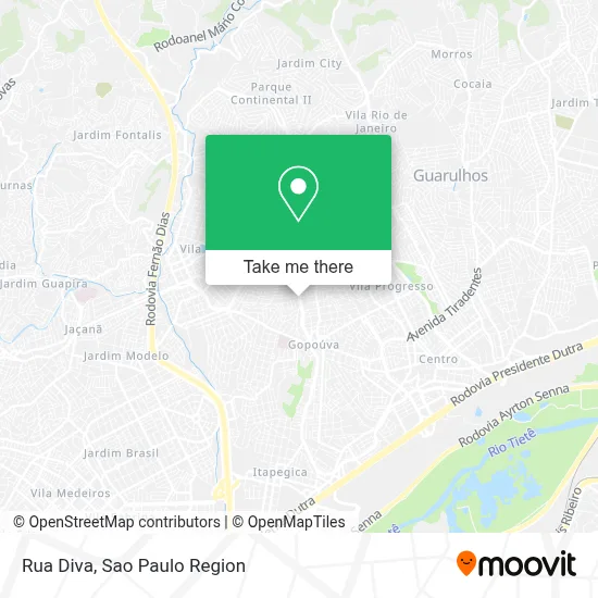 Rua Diva map