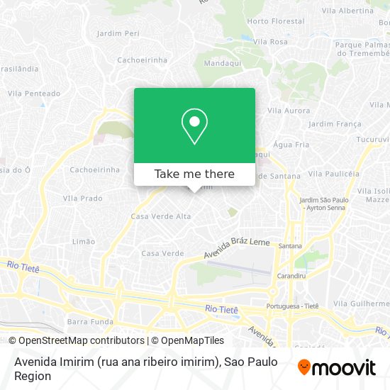 Avenida Imirim (rua ana ribeiro imirim) map