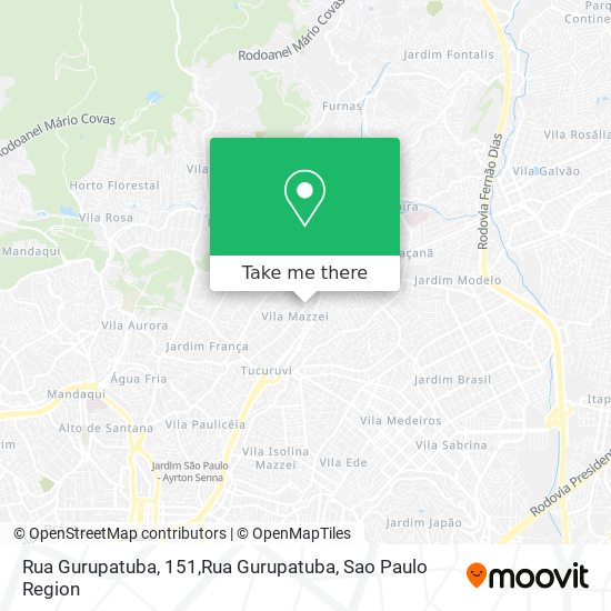 Rua Gurupatuba, 151,Rua Gurupatuba map