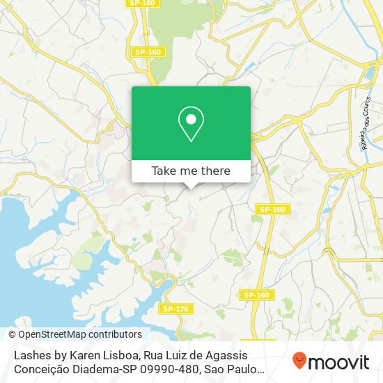 Mapa Lashes by Karen Lisboa, Rua Luiz de Agassis Conceição Diadema-SP 09990-480