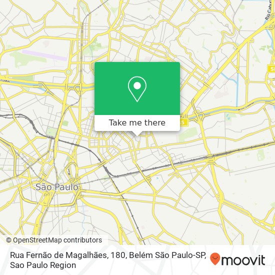 Rua Fernão de Magalhães, 180, Belém São Paulo-SP map