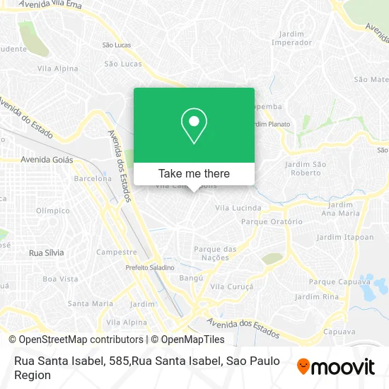 Rua Santa Isabel, 585,Rua Santa Isabel map