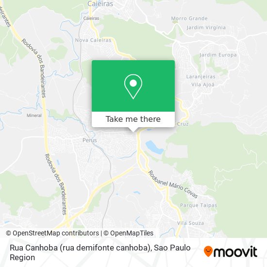 Rua Canhoba (rua demifonte canhoba) map