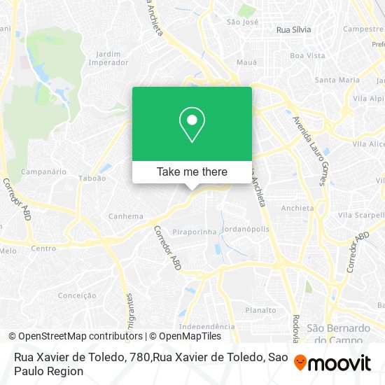 Mapa Rua Xavier de Toledo, 780,Rua Xavier de Toledo